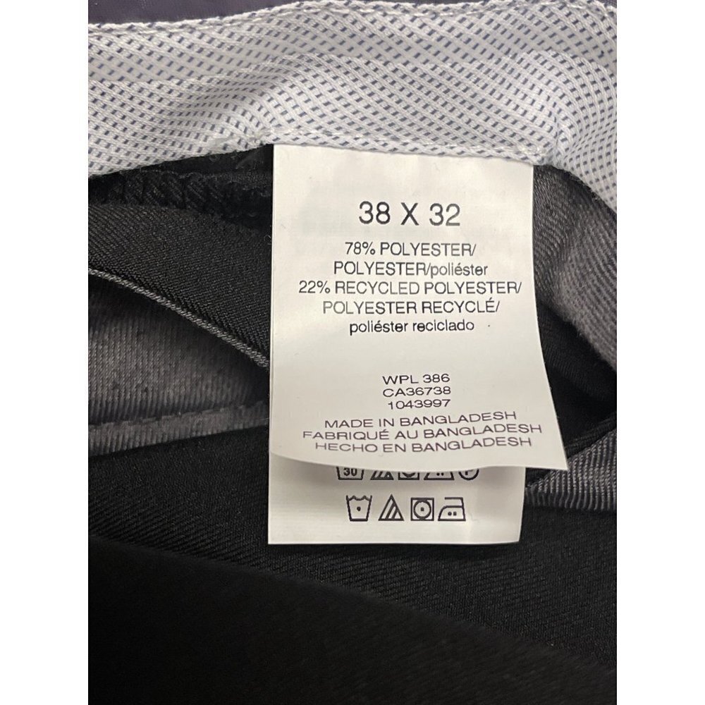 NEW! Haggar Premium Comfort Slim Wrinkle Free Black Dress Pants 38 x 32 Men's - Picture 6 of 7